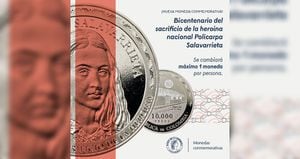 Policarpa Salavarrieta, ‘La Pola’, en la moneda de 10.000 pesos colombianos que el Banco de la República anunció