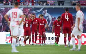 Núñez celebró su primer hat-trick con la camiseta del Liverpool