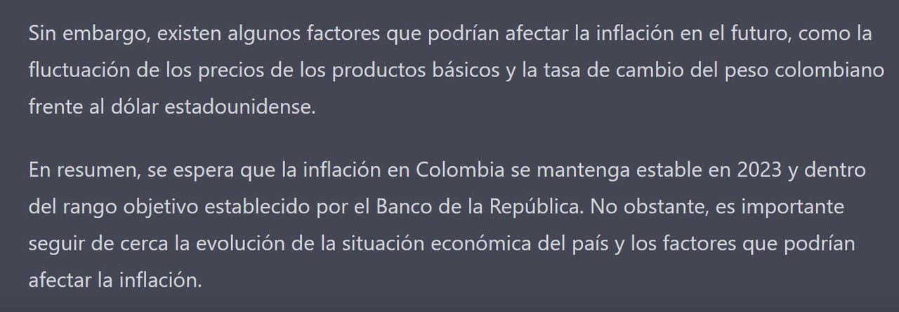 Chat GPT Economía Colombia -21 de febrero