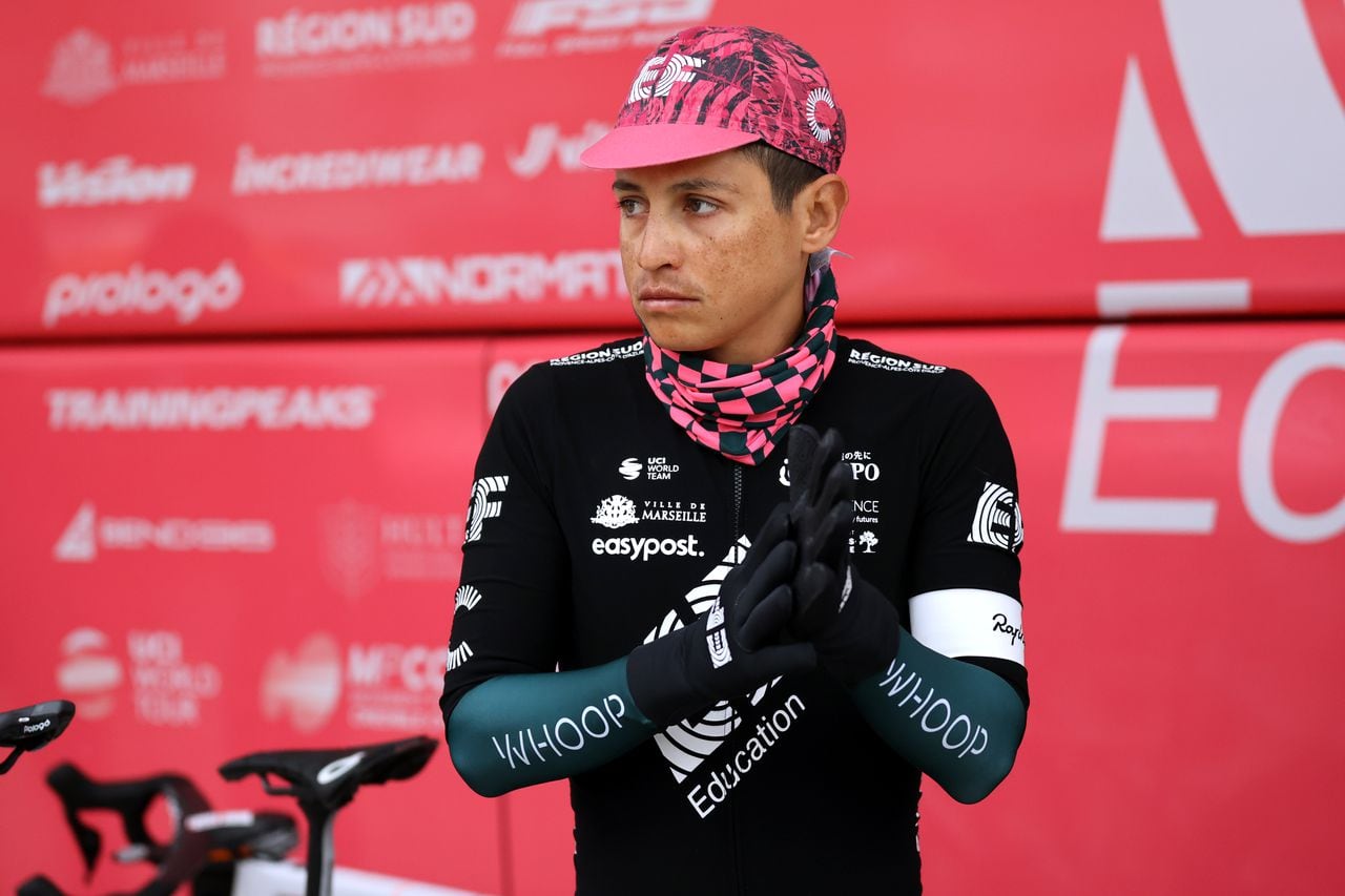 CAMBRILS, SPAIN - MARCH 26: Johan Esteban Chaves Rubio of Colombia and EF Education - Easypost prior to the 101st Volta Ciclista a Catalunya 2022 - Stage 6 a 168,5km stage from Costa Daurada (Salou-Cambrils) to Costa Daurada (Salou-Cambrils) / #VoltaCatalunya101 / #WorldTour / on March 26, 2022 in Cambrils, Spain. (Photo by Gonzalo Arroyo Moreno/Getty Images)