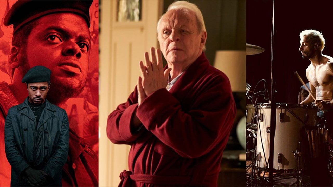 Judas and the Black Messiah (izquierda), The Father (centro) y Sound of Metal (derecha) son algunas de las cintas nominadas a los premios Óscars 2021.