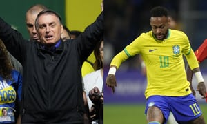 Jair Bolsonaro y Neymar.