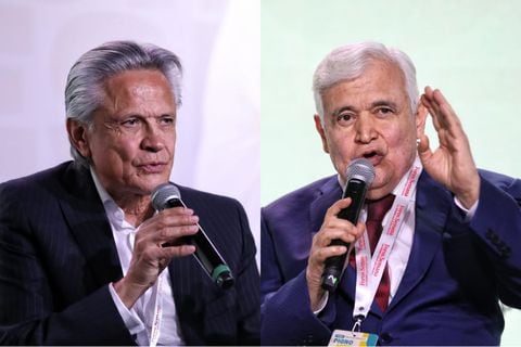 Ramiro Osorio, director general del Teatro Mayor Julio Mario Santo Domingo y Jorge Barón, presentador.