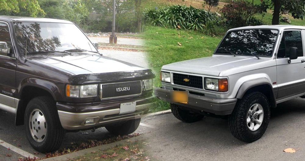 Isuzu Trooper y Chevrolet trooper, son el mismo automóvil.