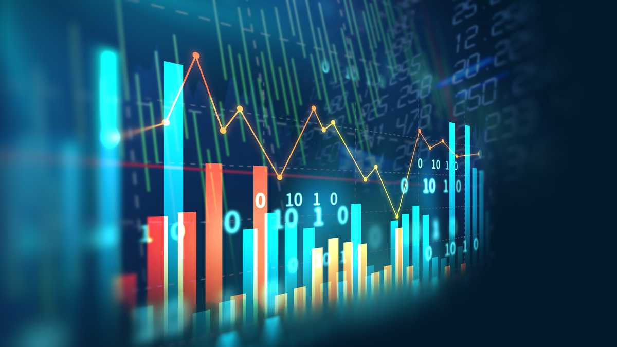 Ilustración del gráfico del mercado de valores financiero, concepto de inversión empresarial y futuro bursátil
comercio.