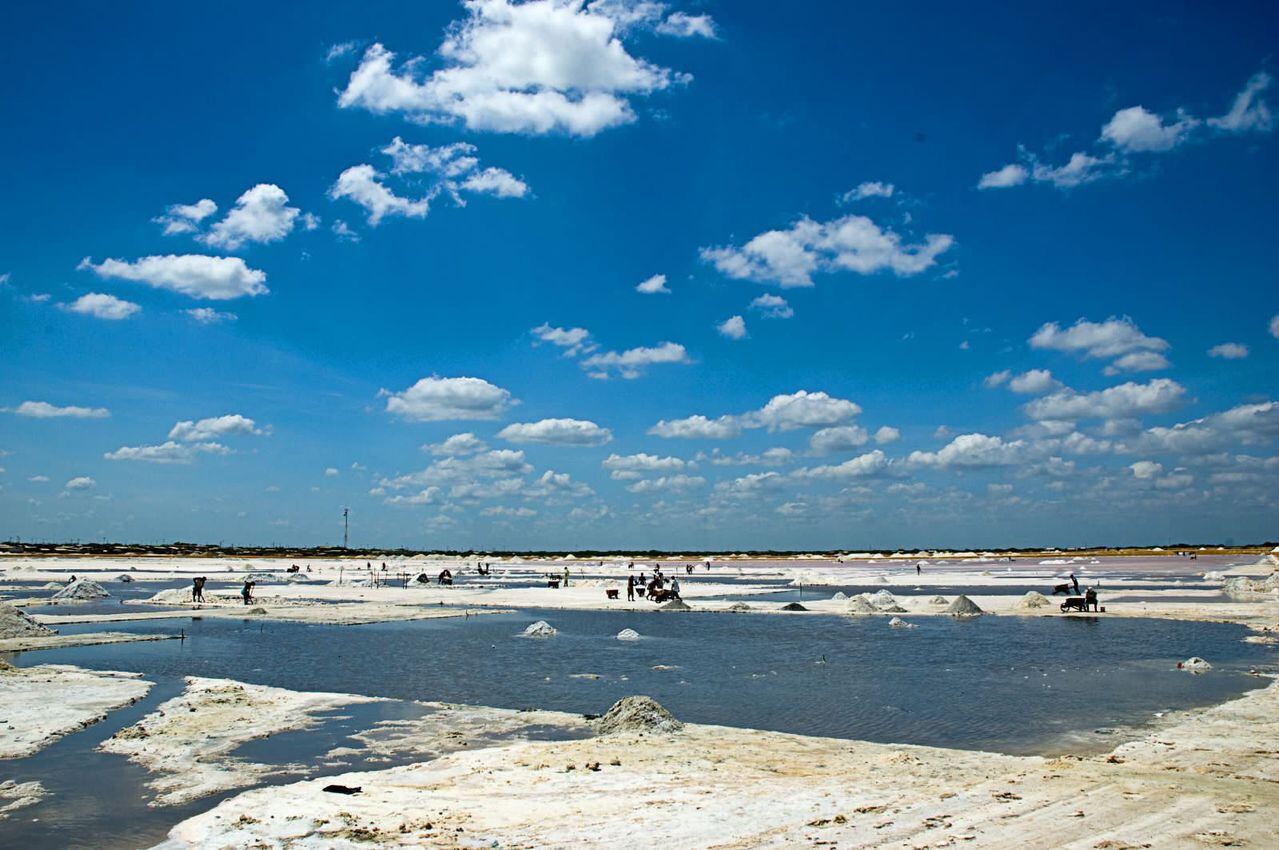 4.200 hectáreas de pilones de sal y pozos de agua conforman Salinas de Manaure, está es considerada el área de explotación de este mineral  más grande de Colombia.