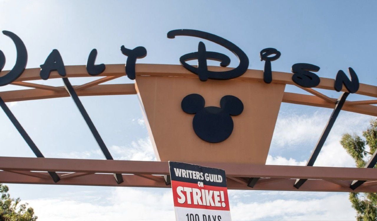 Hace unos días hubo huelga frente a los estudios de Disney en Burbank, California