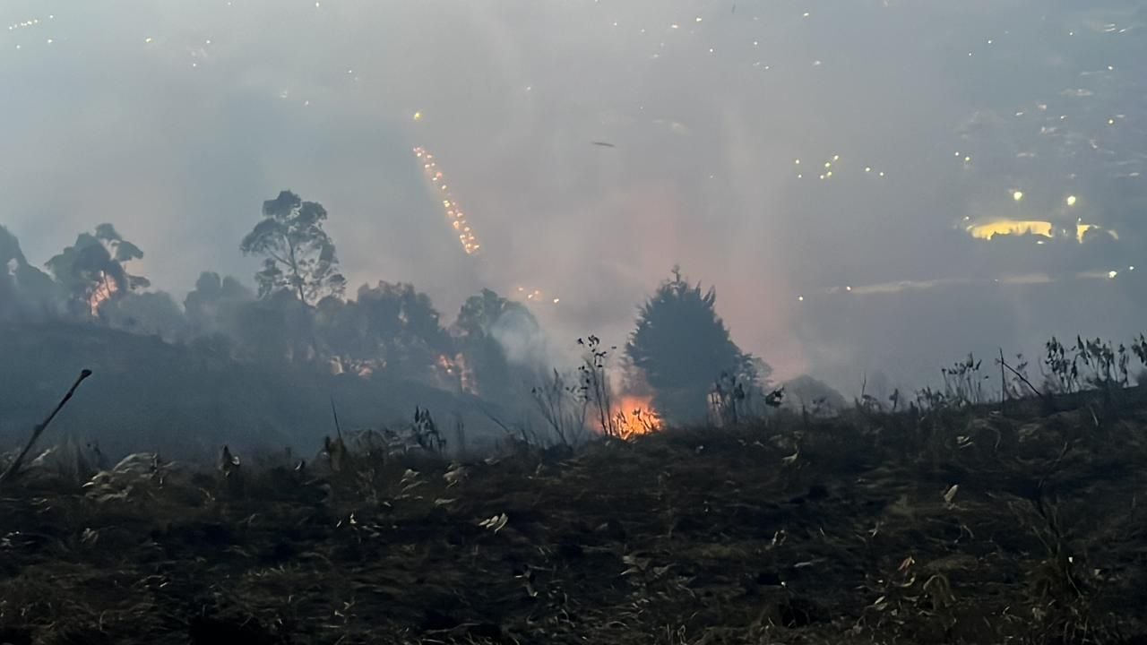 Voraz incendio en Medellín.
