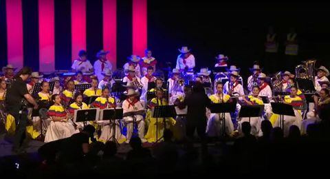 La banda sinfónica de Tibasosa se quedó con el primer lugar. Foto: Captura Youtube.