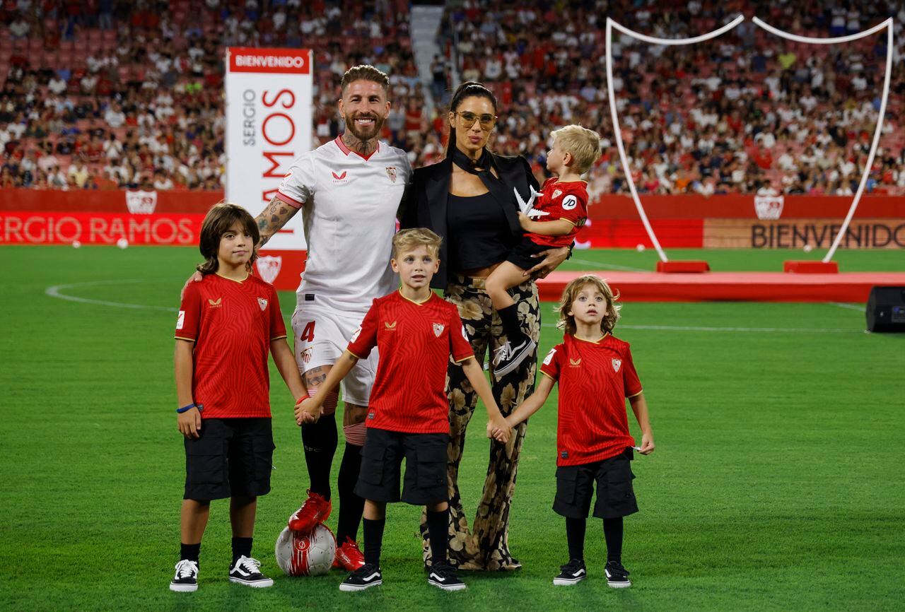 Sergio Ramos y su familia.