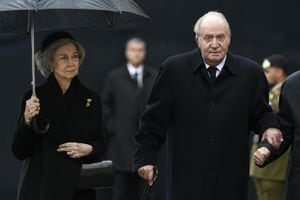 Rey emérito Juan Carlos y su esposa, la reina emérita Sofía.