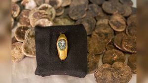 Los arqueólogos que hallaron la joya aseguran que fue utilizada por los primeros cristianos. Foto: AP.
