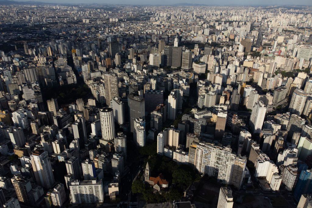 Aerial image of downtown Sao Paulo, Brazil. September 08, 2023. (Photo: Fabio Vieira/FotoRua) (Photo by Fabio Vieira/FotoRua/NurPhoto via Getty Images)