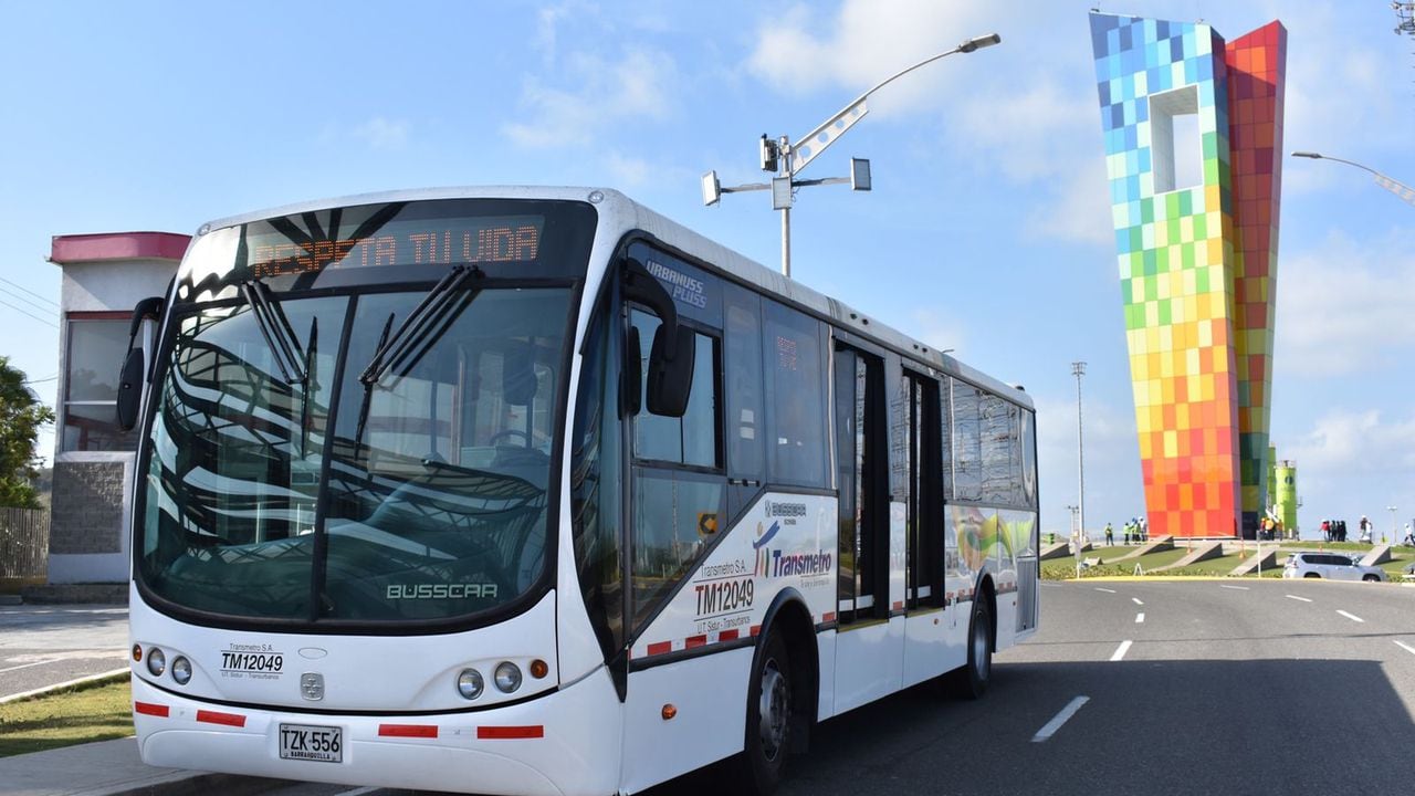 Transmetro, el sistema de transporte articulado de Barranquilla.