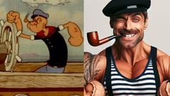 Inteligencia artificial revela cómo se vería Popeye en la vida real.