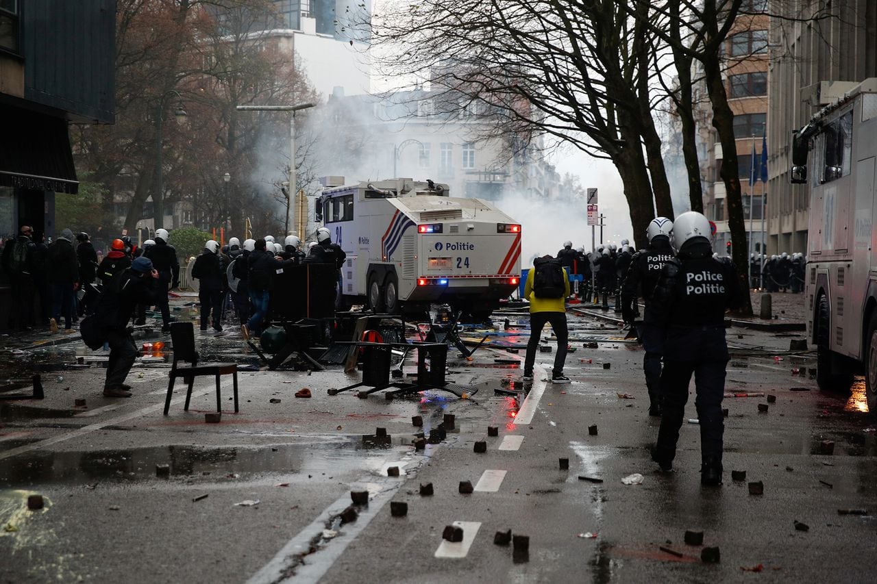 Manifestaciones en Bélgica por restricciones de COVID