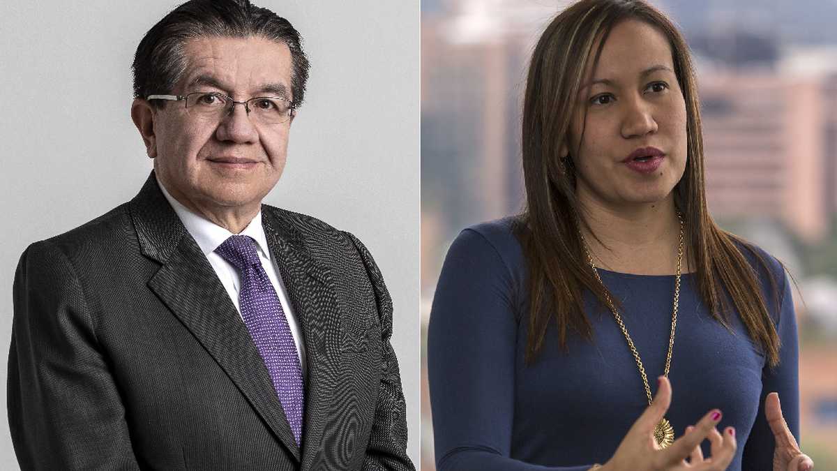 El actual ministro de Salud, Fernando Ruiz, y la próxima jefe de la cartera, Carolina Corcho.