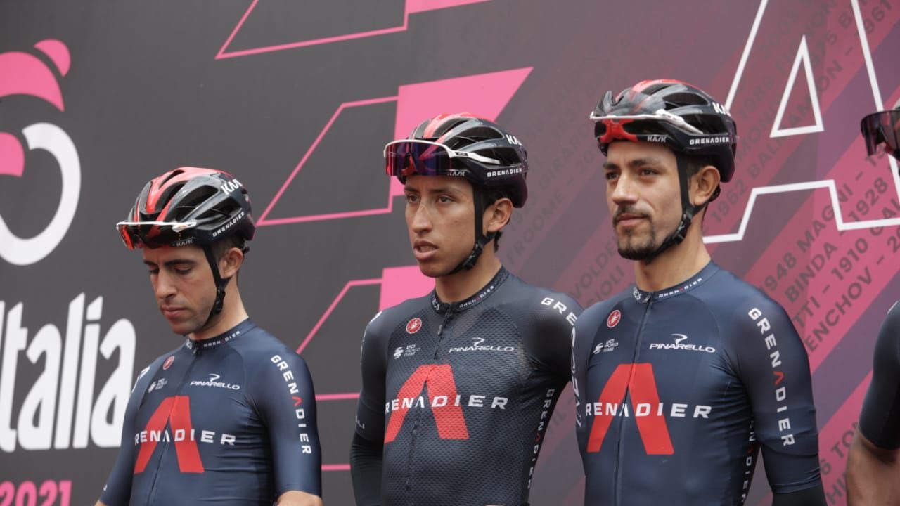 Egan Bernal y Daniel Felipe Martínez, etapa 6, Giro de Italia 2021