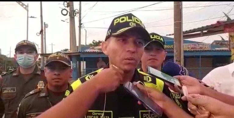 Coronel óscar Daza, comandante encargado de la Policía metropolitana de Barranquilla.