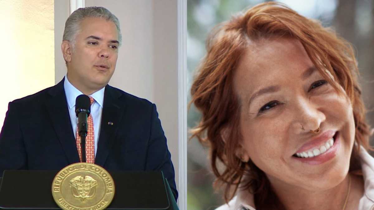 Presidente Iván Duque y la chef colombiana Leonor Espinosa