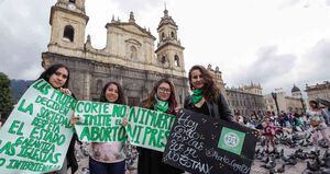 Las protesta de las mujeres para que la corte no limite e derecho al aborto. 