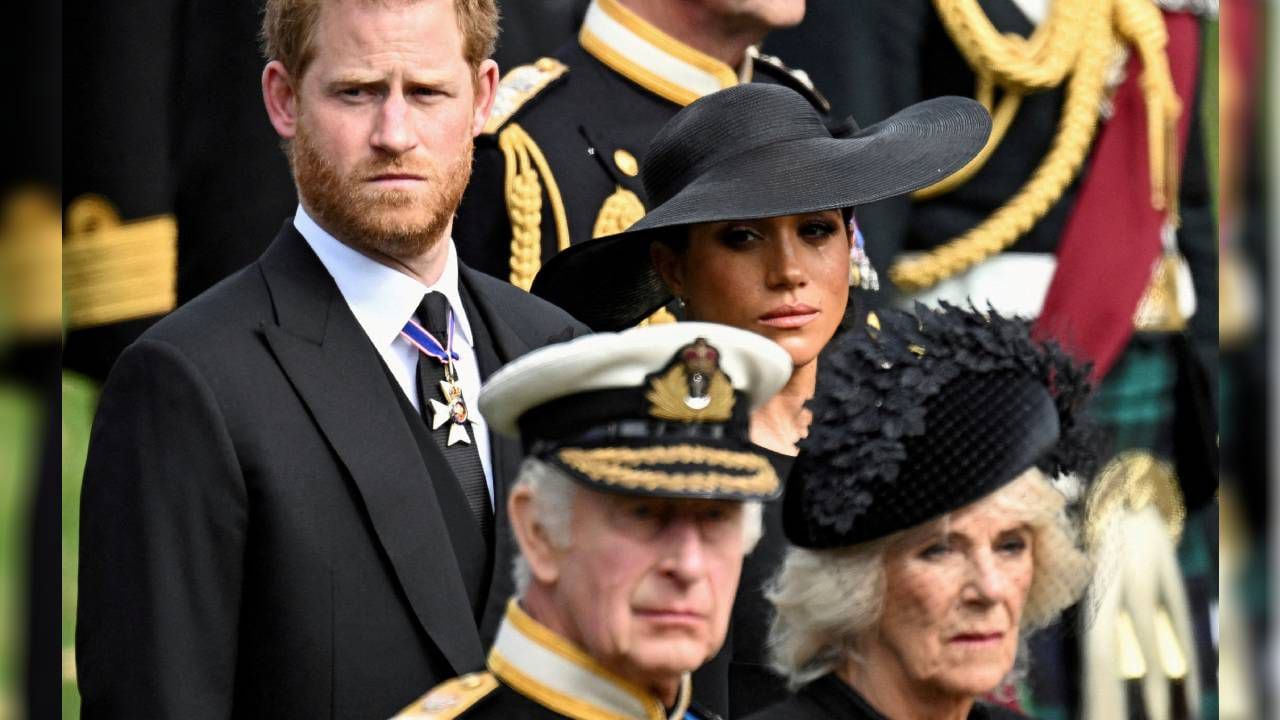 La última vez que Meghan Markle estuvo con la familia de su esposo Harry fue en el funeral de la reina Isabel II.