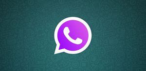 Logo de WhatsApp en color violeta