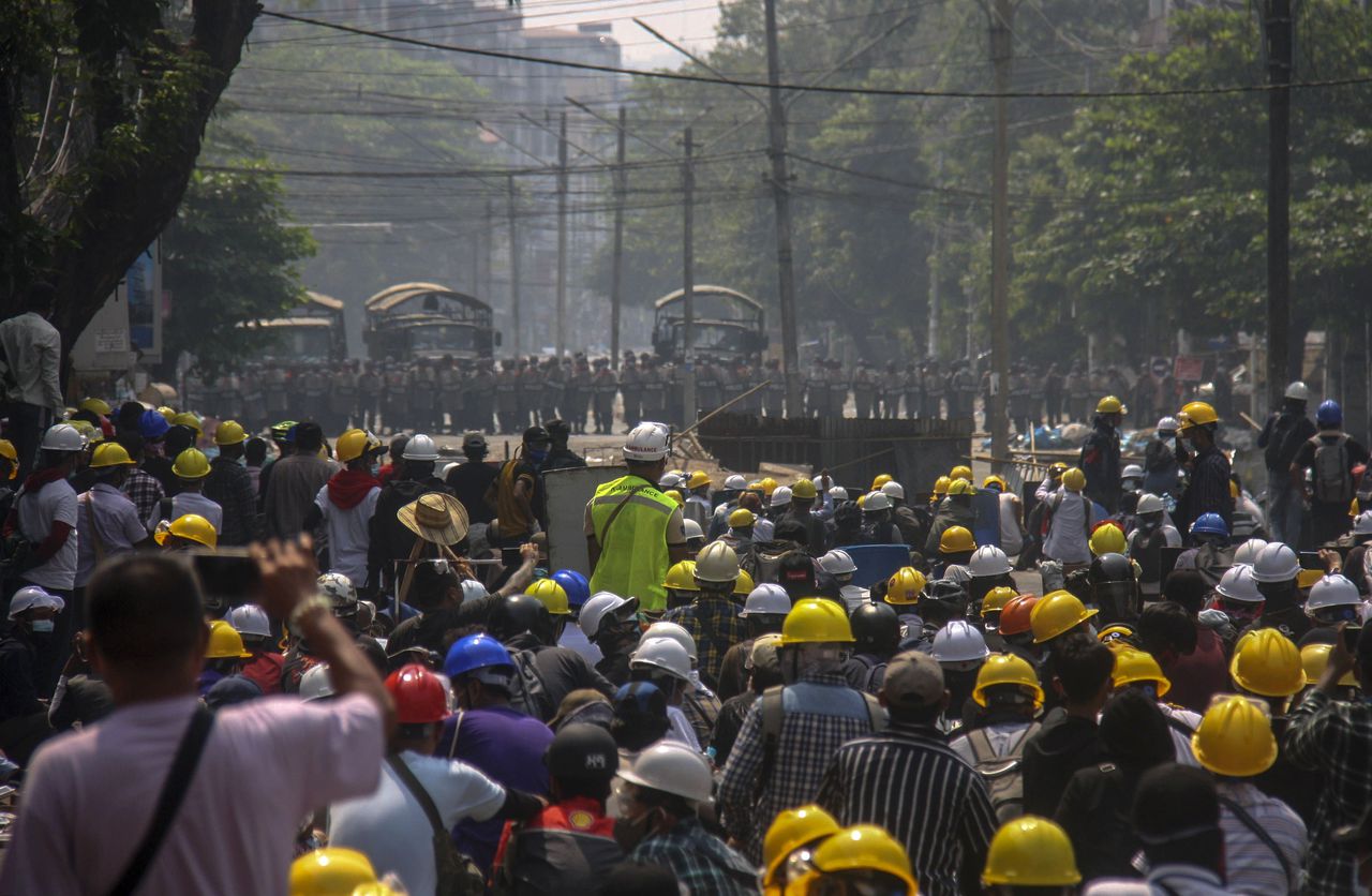 Protestas en Myanmar.