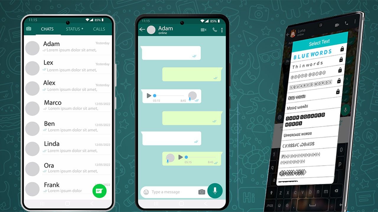 Existen apps que permiten enviar letras de colores a los chats de WhatsApp.
