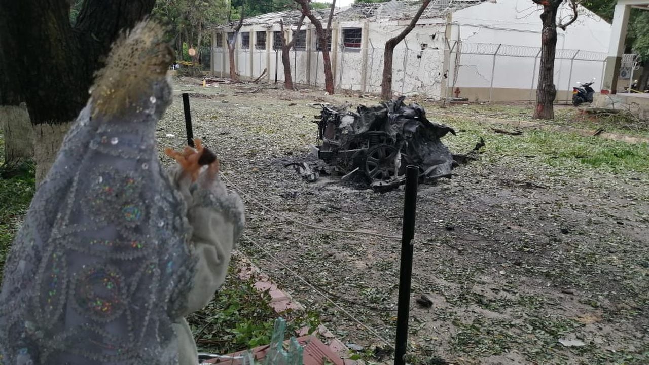 La explosión se presentó a unos 20 metros de donde está la Virgen de la Protección.