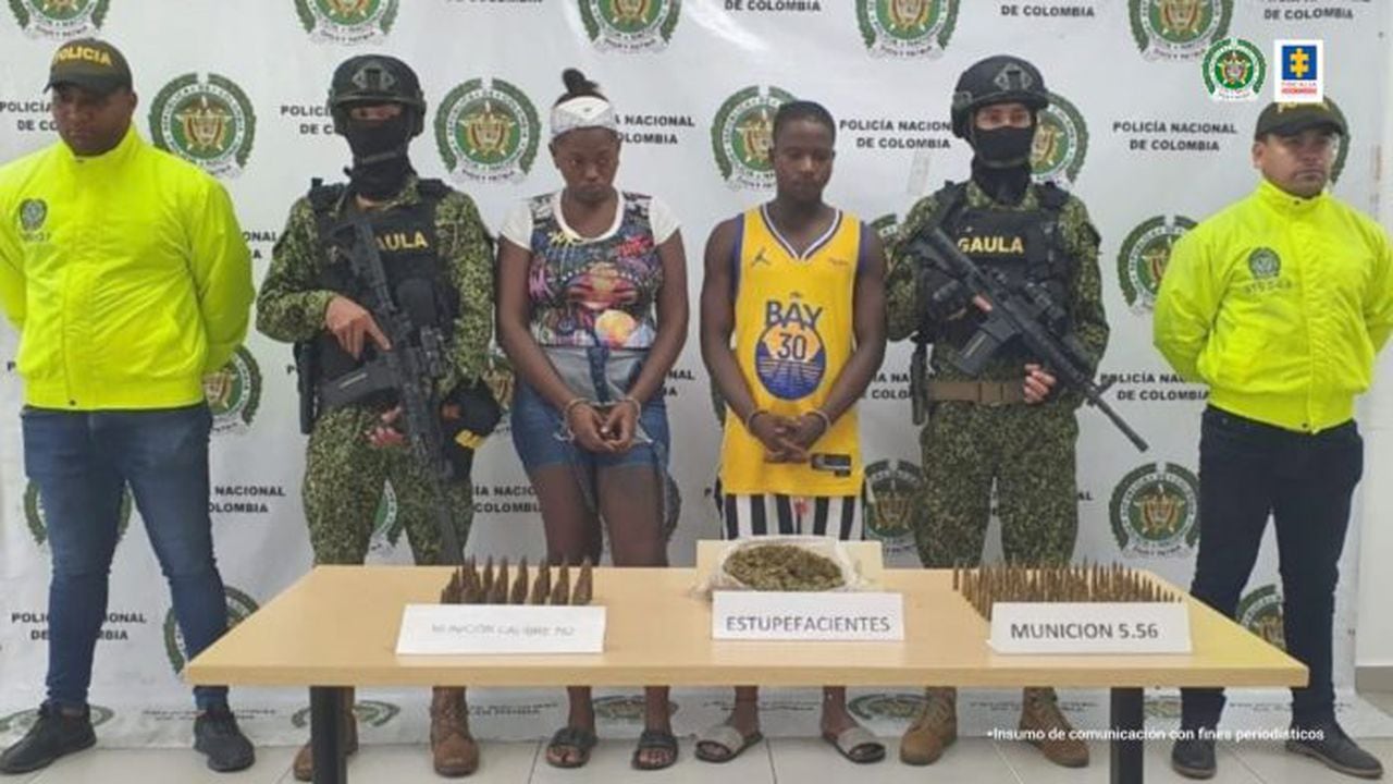 Cárcel para pareja, presuntos integrantes de la facción Los Shotas, señalados por los delitos de tráfico de estupefacientes y porte de armas de fuego