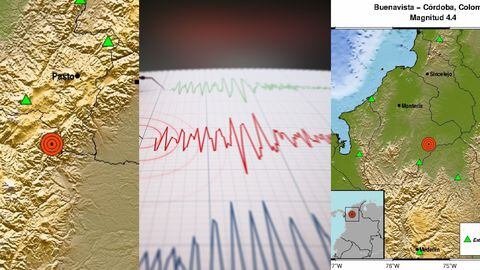 Los eventos sísmicos ocurrieron en el norte y sur del país.