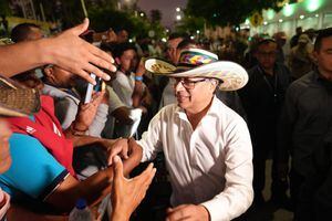 El presidente Gustavo Petro en el departamento de la Guajira.