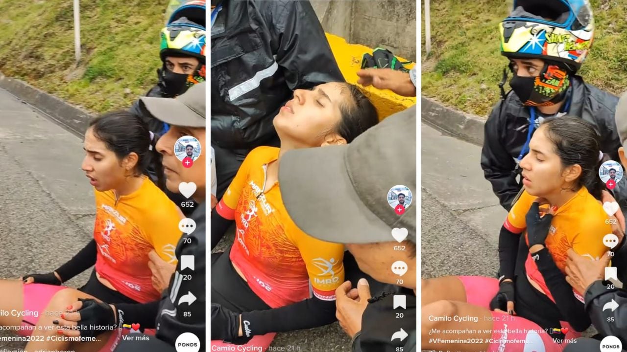 Luisa Rojas, pedalista en la Vuelta a Colombia