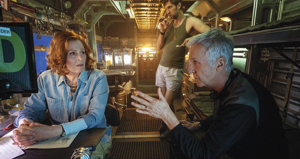 Sigourney Weaver y James Cameron trabajan de nuevo. Se conocieron en el set de Aliens en 1986.