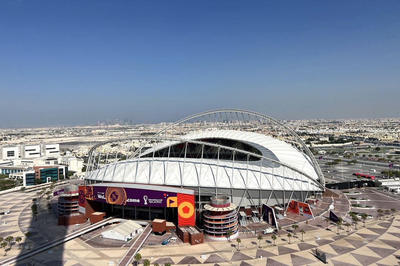 A view shows the Khalifa International Stadium in Doha on October 29, 2022, ahead of the Qatar 2022 FIFA World Cup football tournament. (Photo by Gabriel BOUYS / AFP)