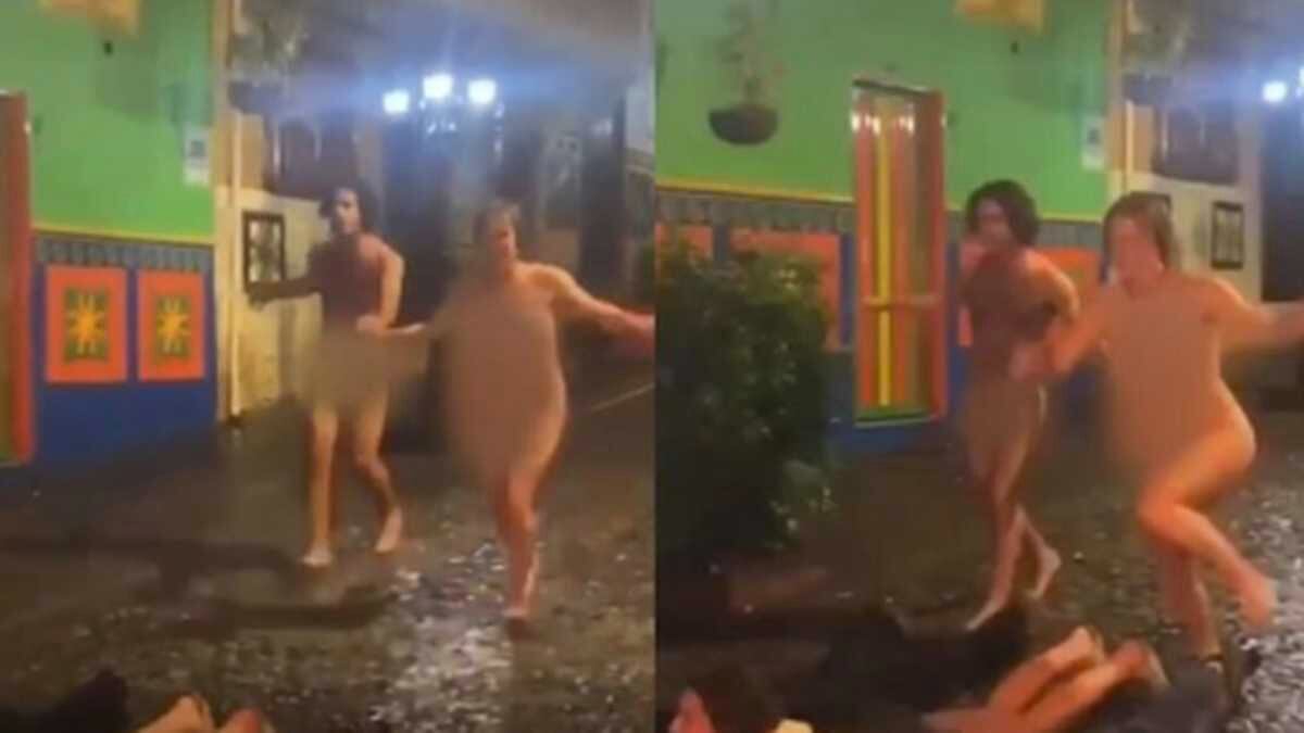 Pareja de extranjeros fue grabada mientras corrían desnudos en Guatapé
