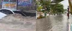 Emergencias tras torrencial lluvia en Cartagena.