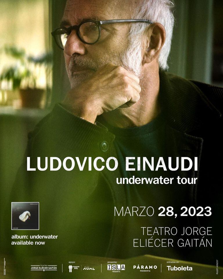 Ludovico Einaudi se presentará el próximo 28 de marzo en Bogotá.
