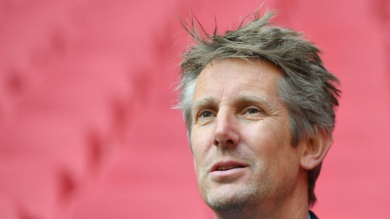 (FILES) Ajax Amsterdam CEO Edwin van der Sar gives an interview to Agence France-Presse (AFP) at the Johan Cruijff ArenA in Amsterdam on February 12, 2019. Former Netherlands goalkeeper Edwin van der Sar is in intensive care in hospital after suffering a brain haemorrhage, his ex-club Ajax said on July 7, 2023. (Photo by EMMANUEL DUNAND / AFP)