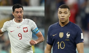 Kylian Mbappé y Robert Lewandowski. Qatar 2022.