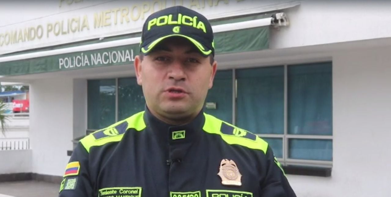 Rodrigo Manrique Gómez, comandante Distrito 3 de la Policía Metropolitana Santiago de Cali.