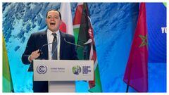 El alcalde Carlos Mario Marín en la COP26 que se llevó a cabo en Glasgow, Escocia.