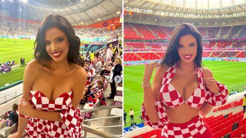Ivana Knöll, la bella hincha de Croacia que enamora en el Mundial