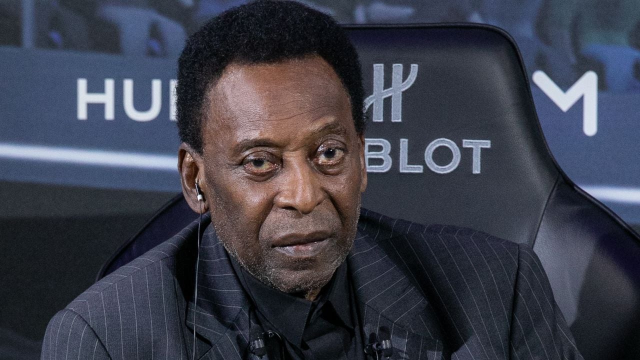 PARIS, FRANCE - APRIL 02: Edson Arantes do Nascimento a.k.a. Pele attends the 'Hublot loves Football': Pele and Kylian Mbappe meeting at Hotel Lutetia on April 02, 2019 in Paris, France. (Photo by Getty Images/Marc Piasecki)