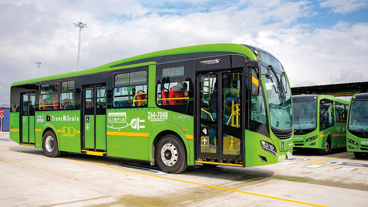 Bus eléctrico del SITP, en Bogotá.