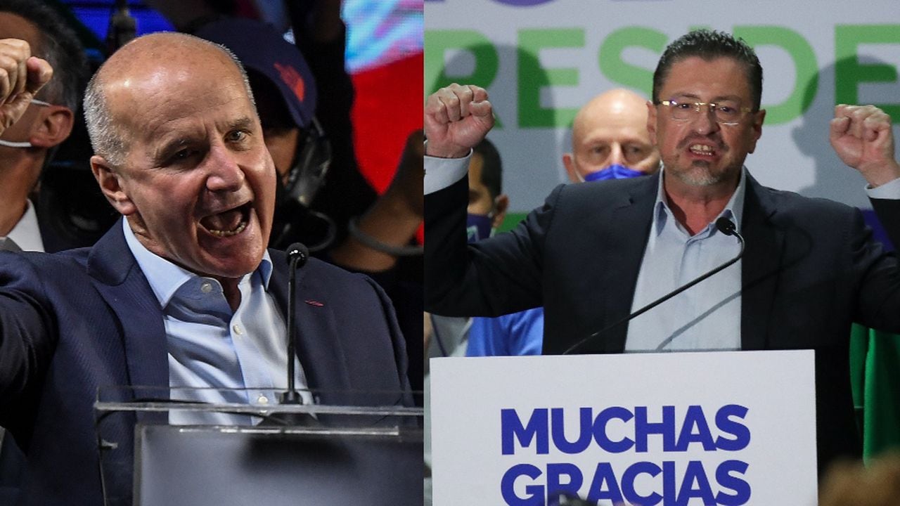 De izquierda a derecha: José María Figueres y Rodrigo Chaves