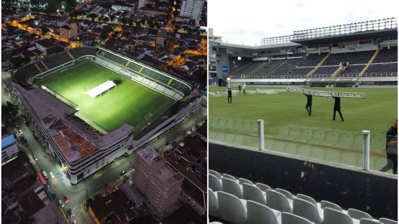En el estadio de Santos preparan posible funeral de Pelé