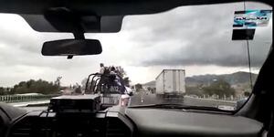 Video | Robo de  un tráiler causó una persecución como de película en México