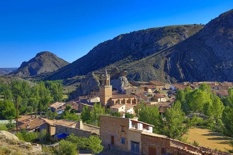 Miravete de la Sierra en la Comarque du Maestrazgo, provincia de Teruel, comuna autónoma de Aragón, España.